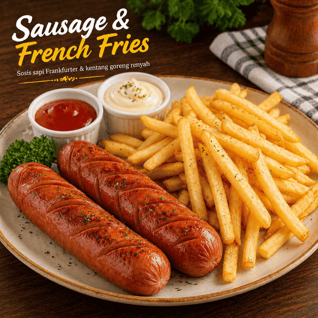 Sausage & French Fries Kopi-Q